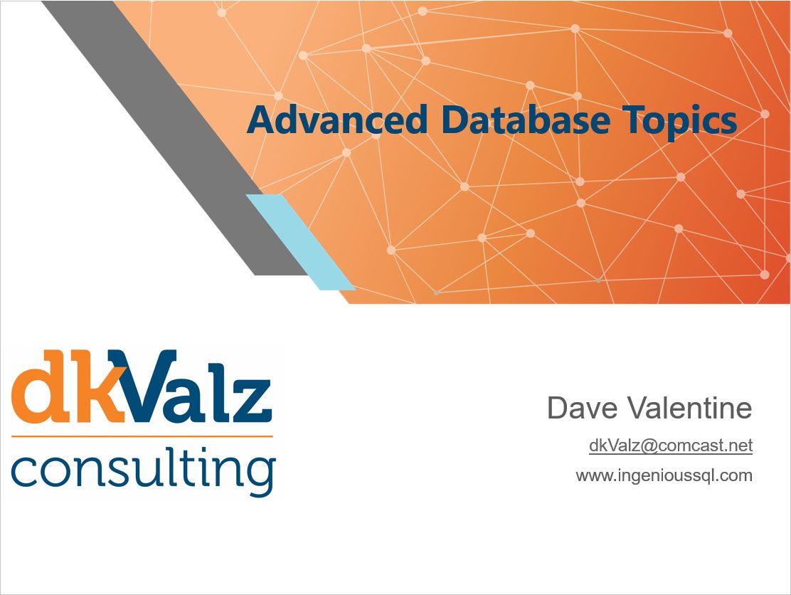 Advanced Database Topics