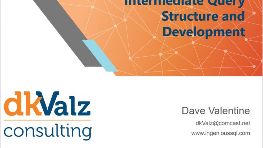 IntermediateQueryDevelopment – Dave + SQL Server = Ingenious SQL….